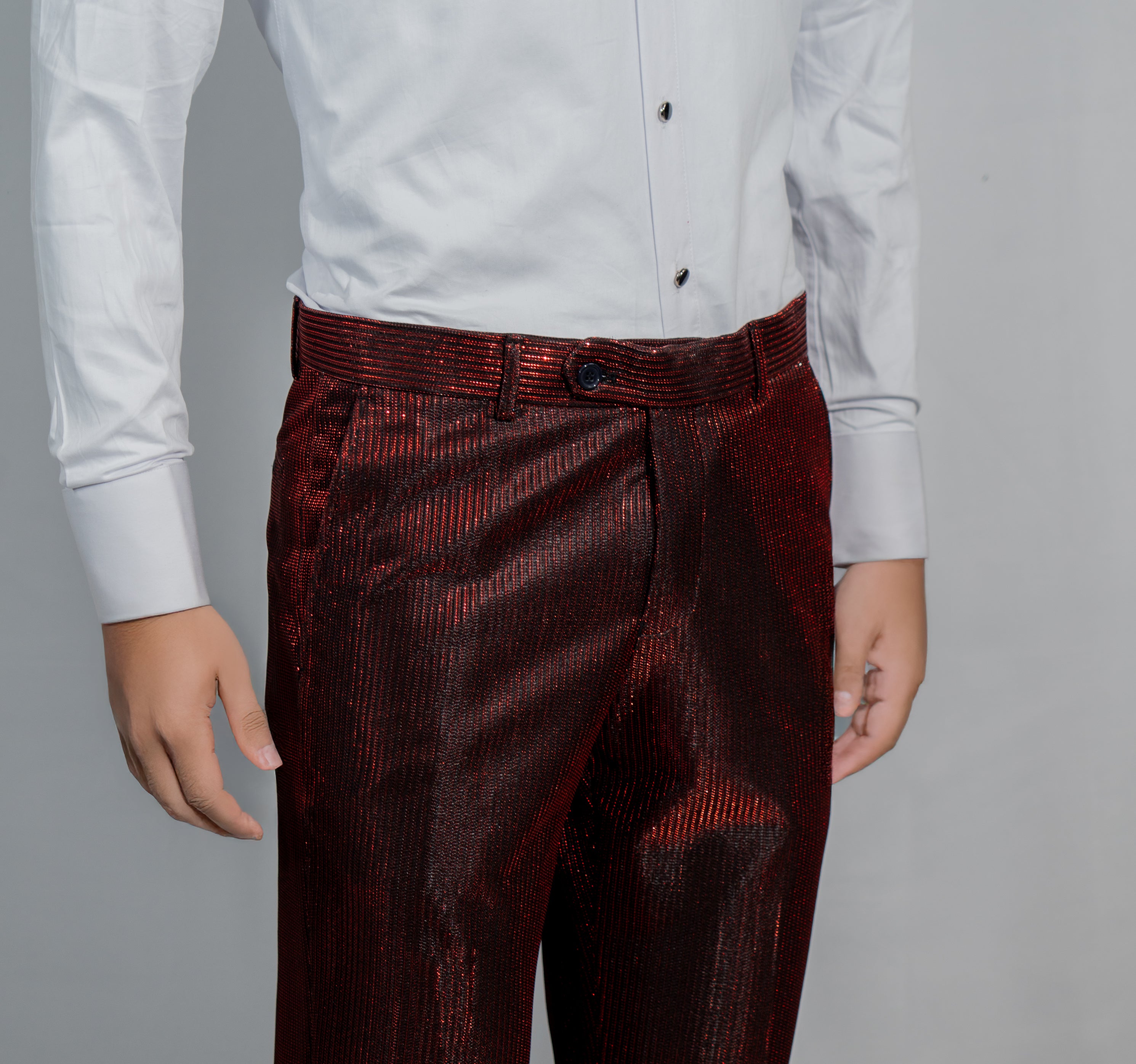 Shawl Lapel Red Shiny Tuxedo