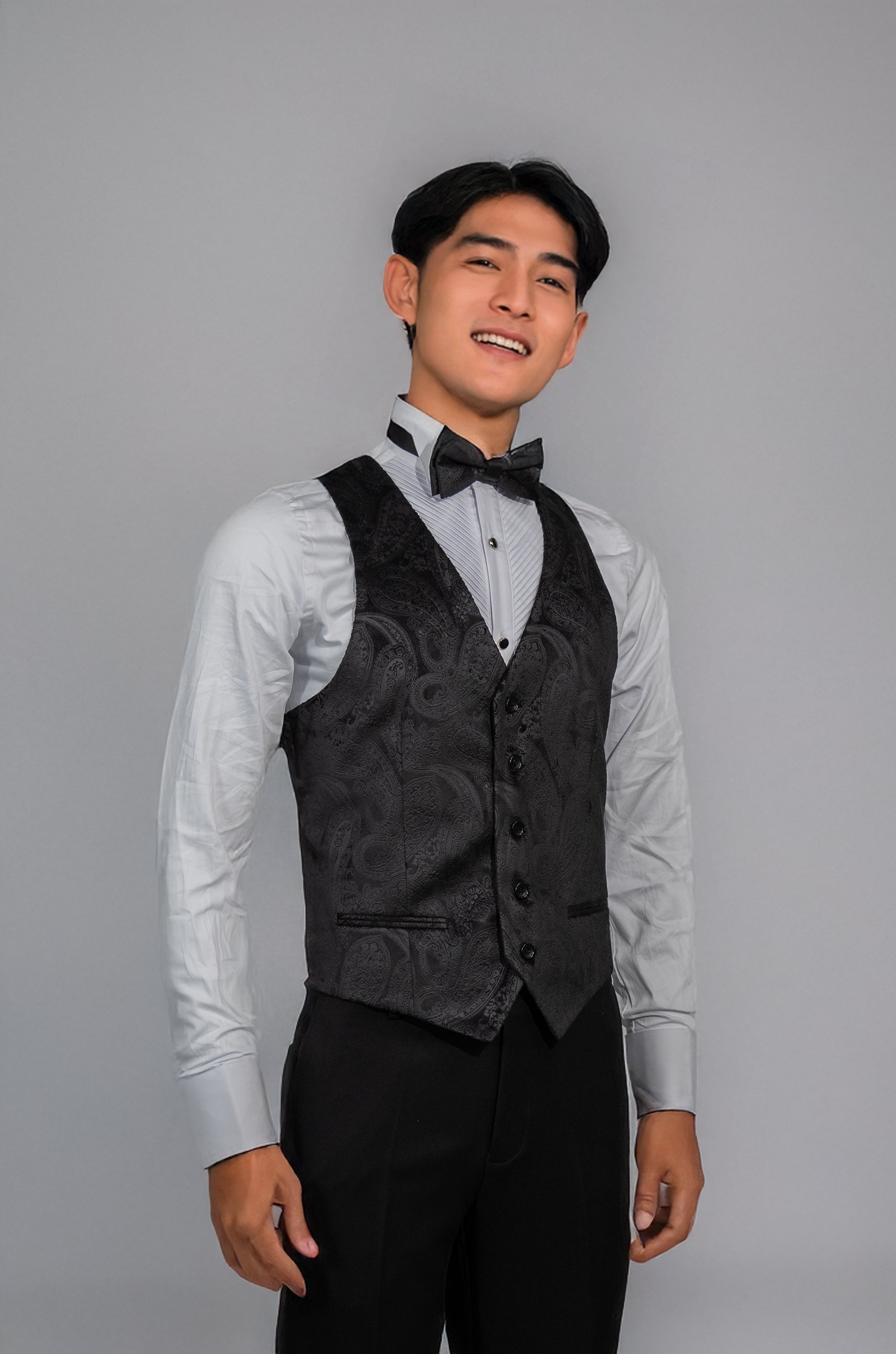 Black Velvet Paisley Suit