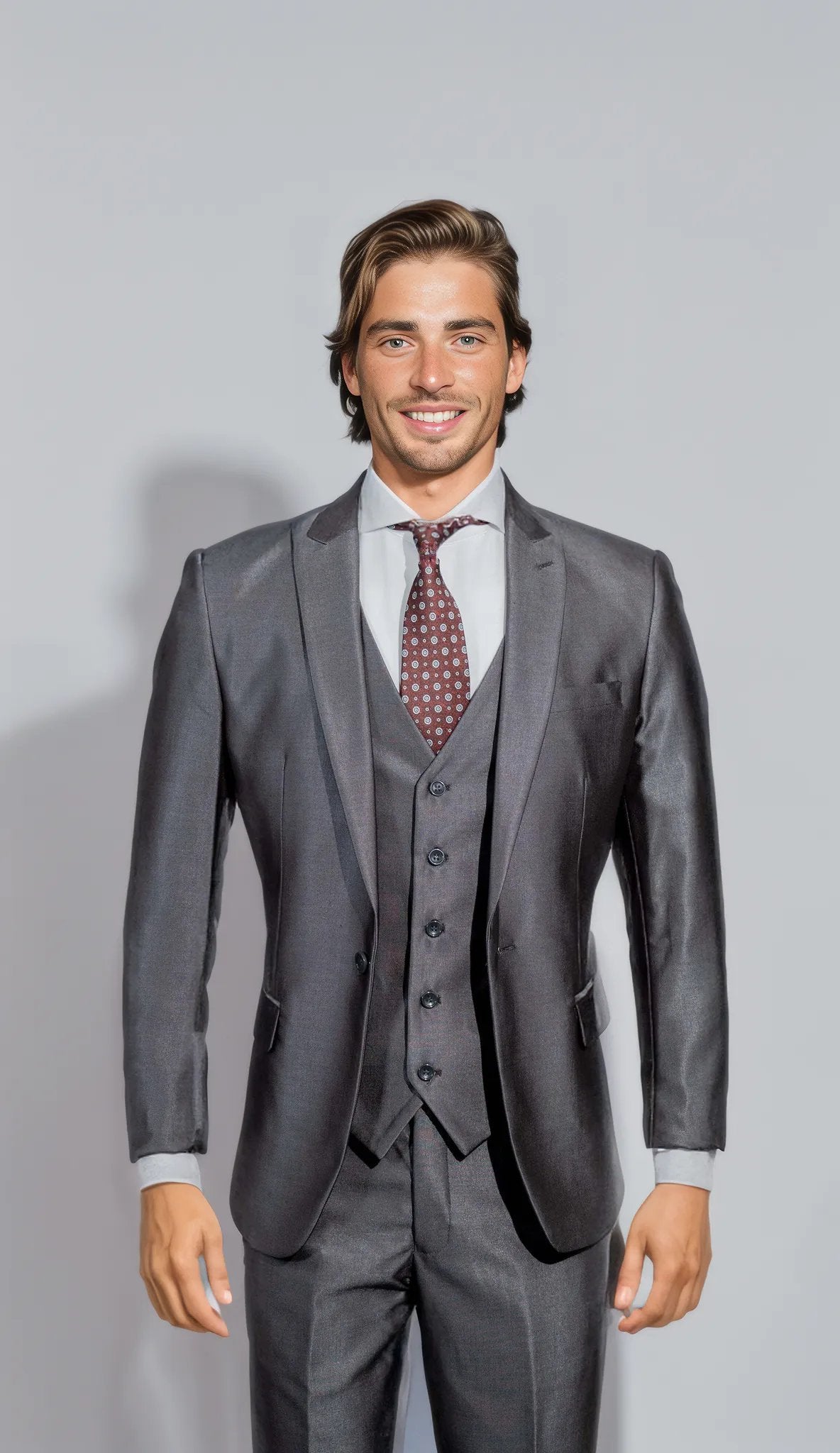 Shark Skin Charcoal Grey Suit