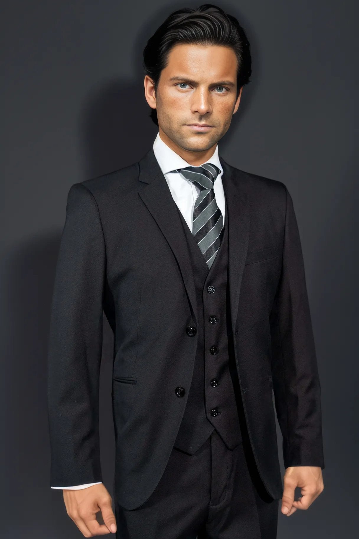 Black Solid Suit