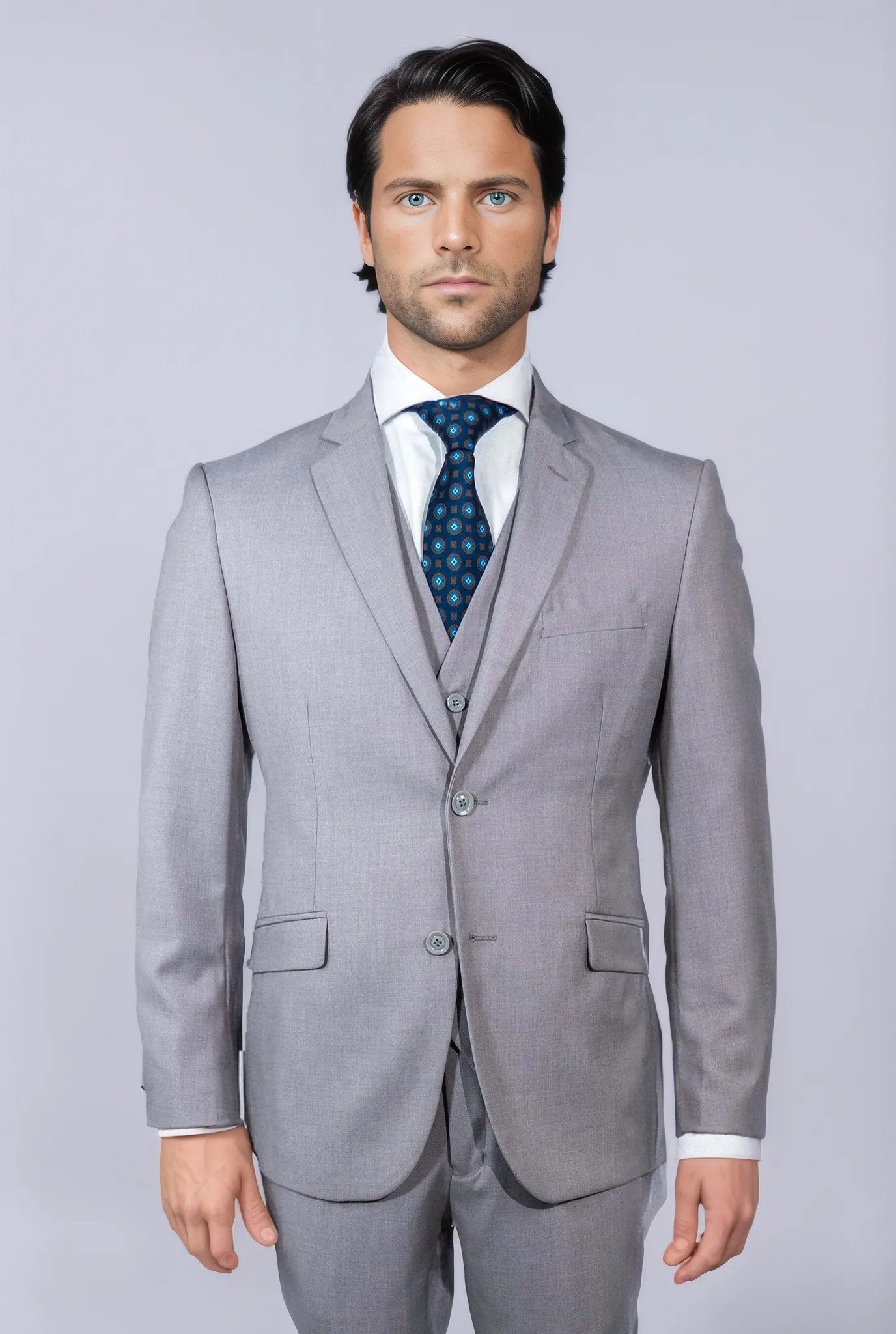 Gray Solid Suit