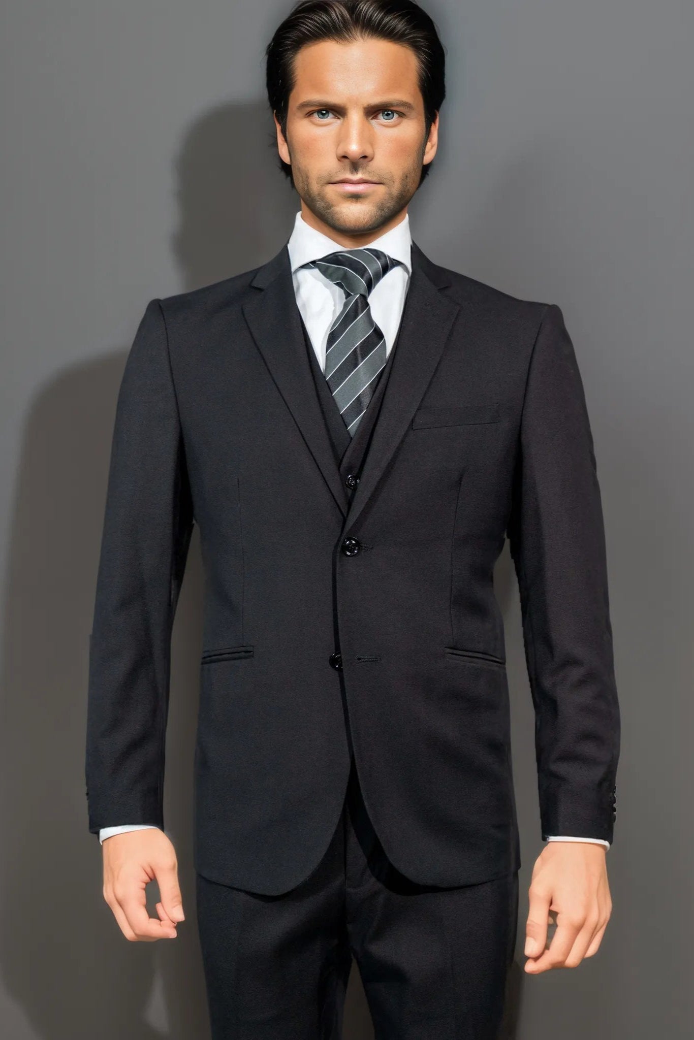 Black Solid Suit