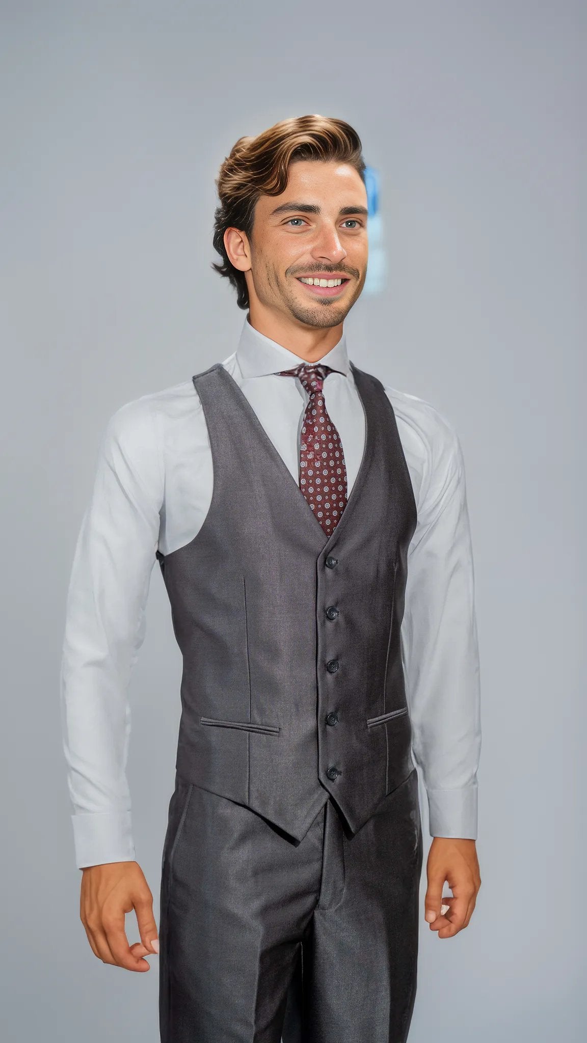 Shark Skin Charcoal Grey Suit