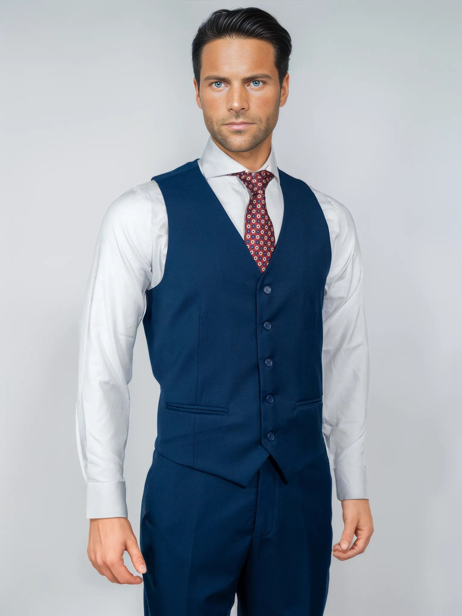 Dark Navy Blue Solid Suit