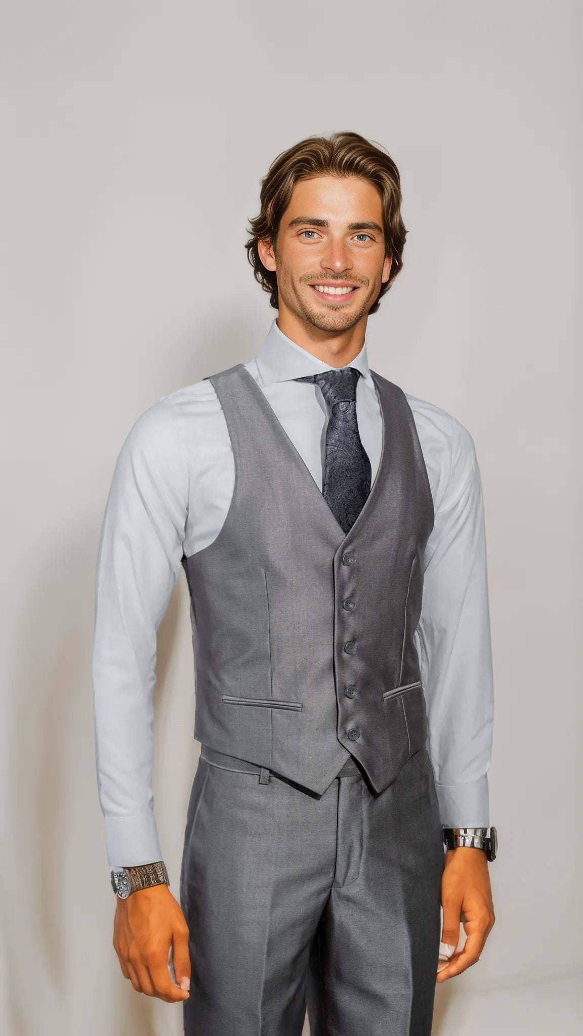 Shark Skin Silver Suit