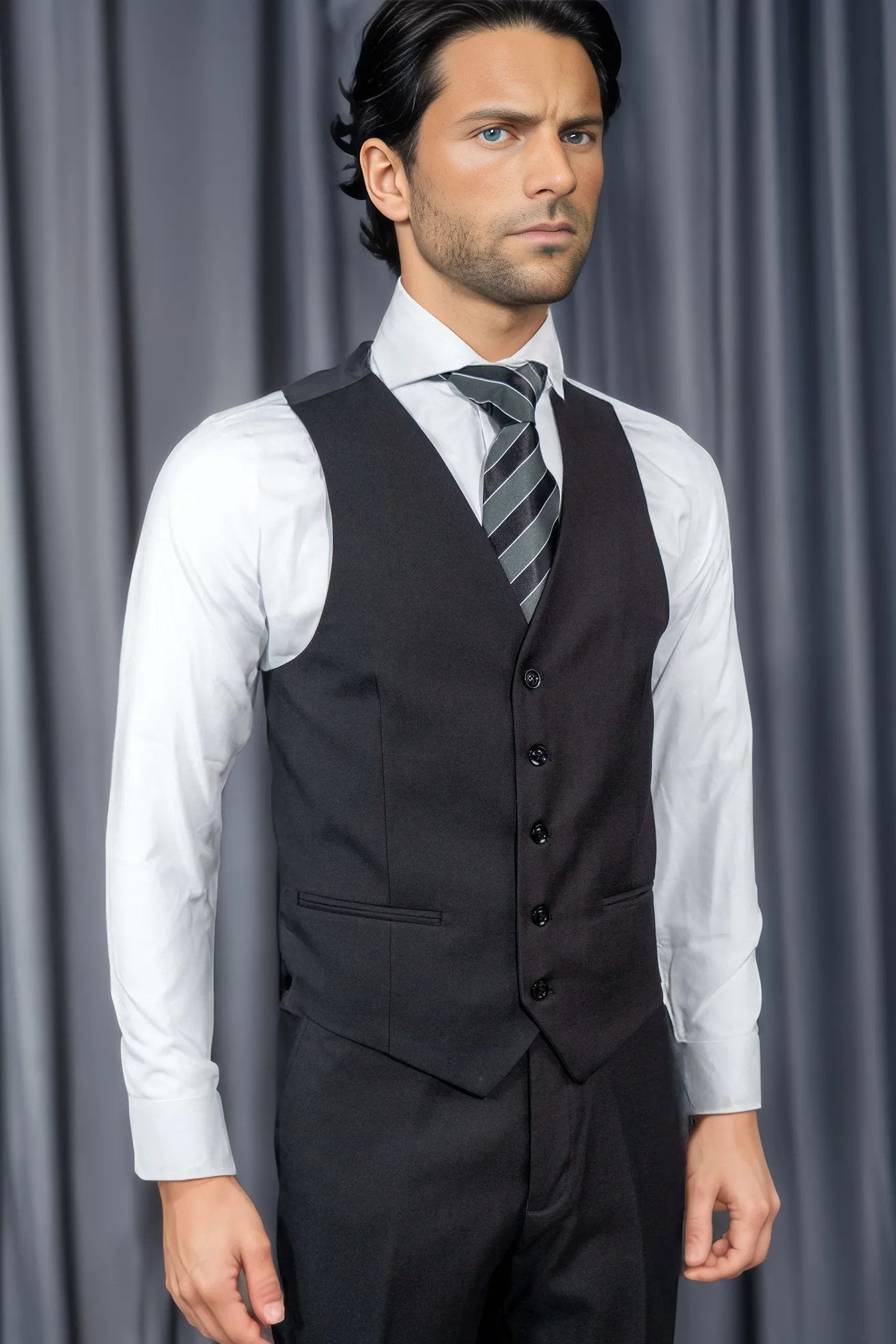Black Solid Suit