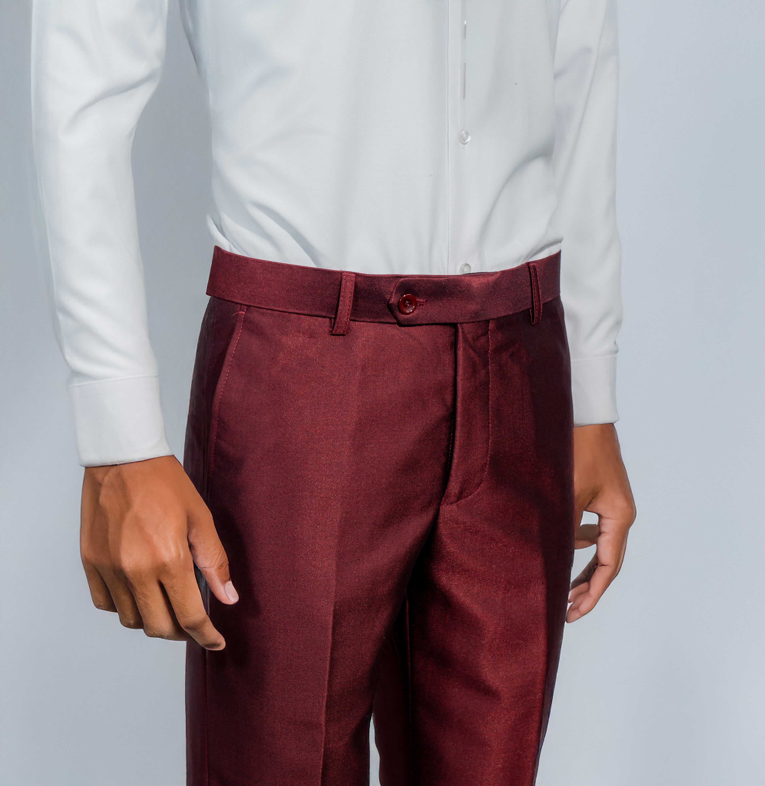 Shark Skin Burgundy Suit