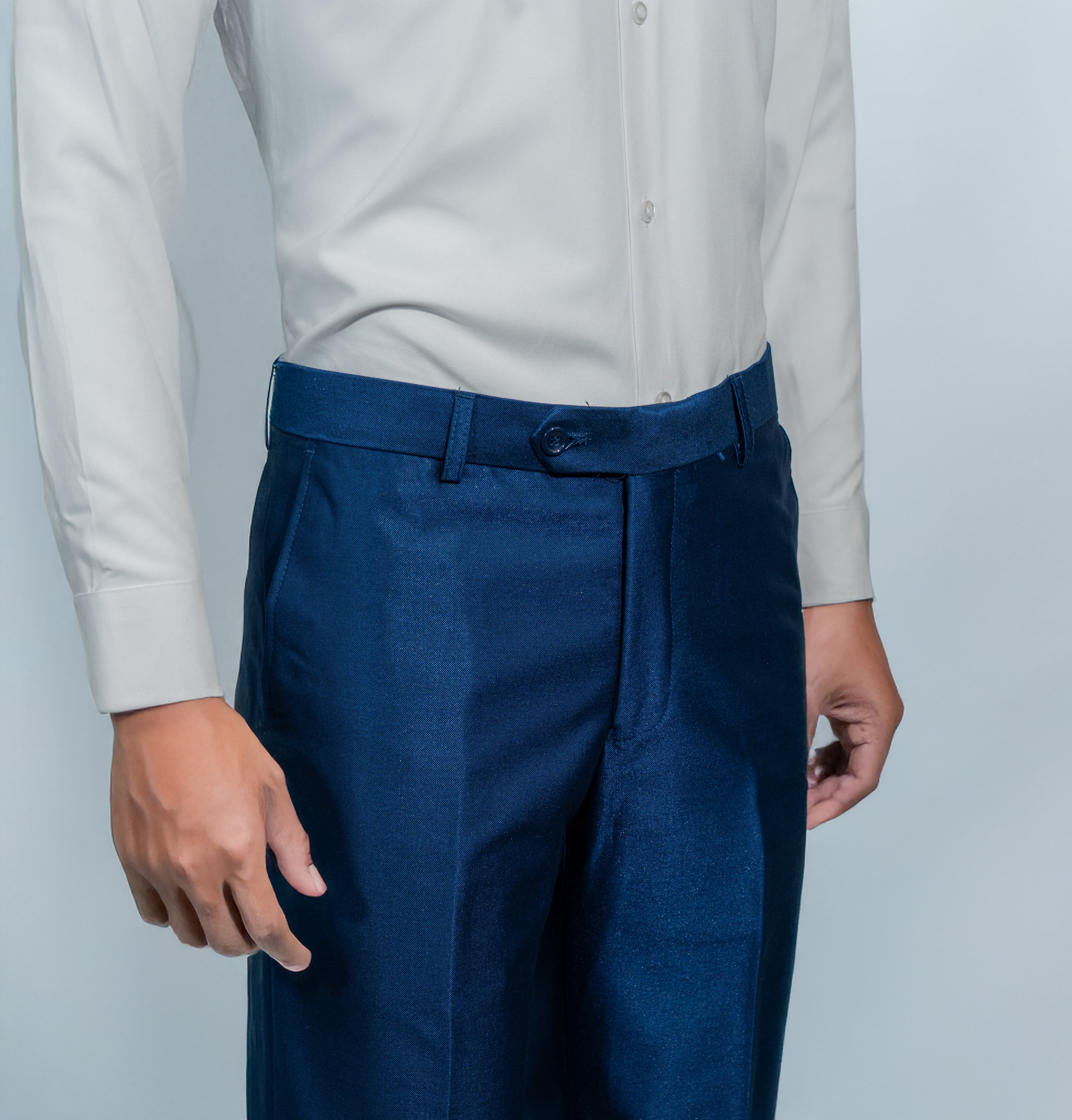 Indigo Blue Shark Skin Suit