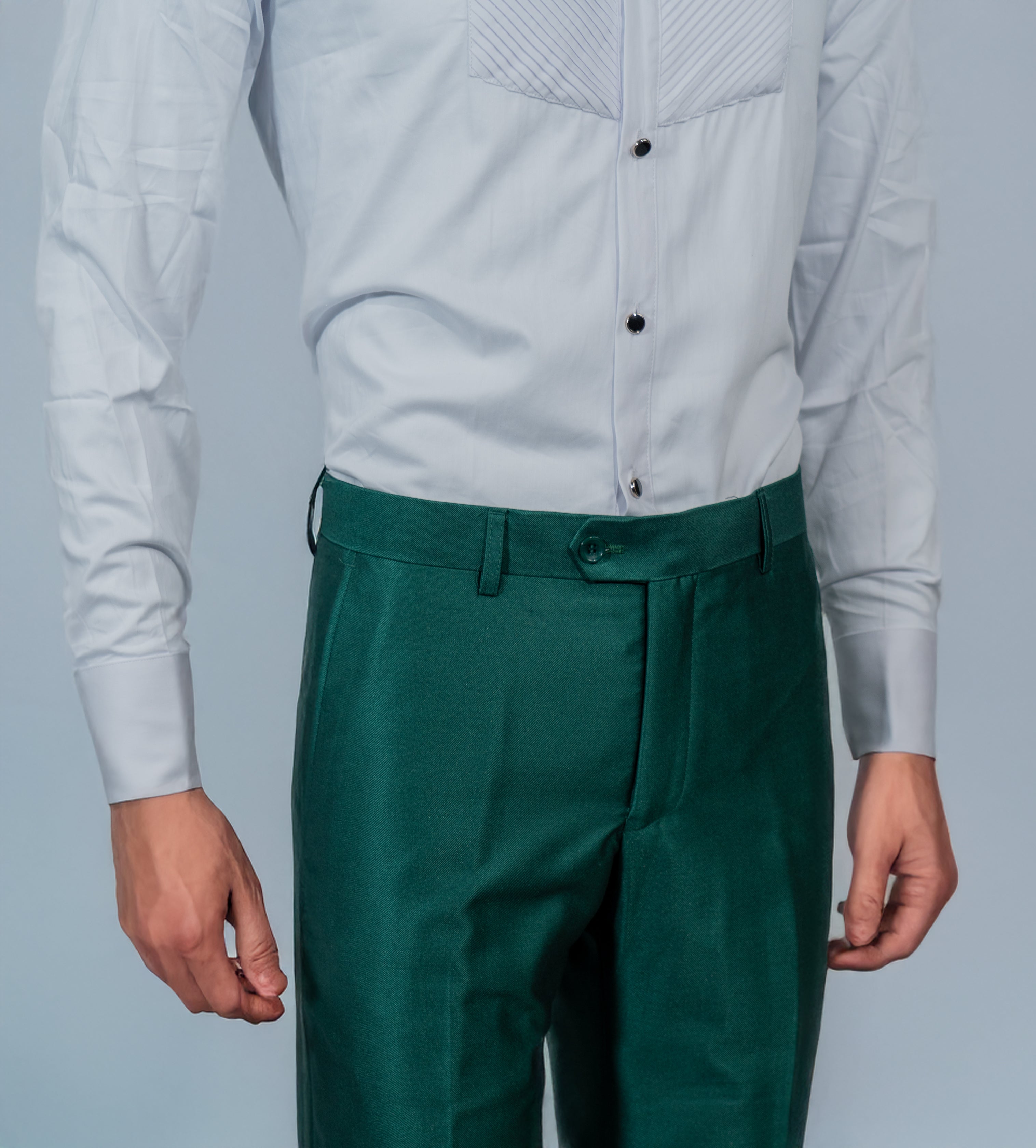 Shawl Lapel Dark Green Solid Tuxedo