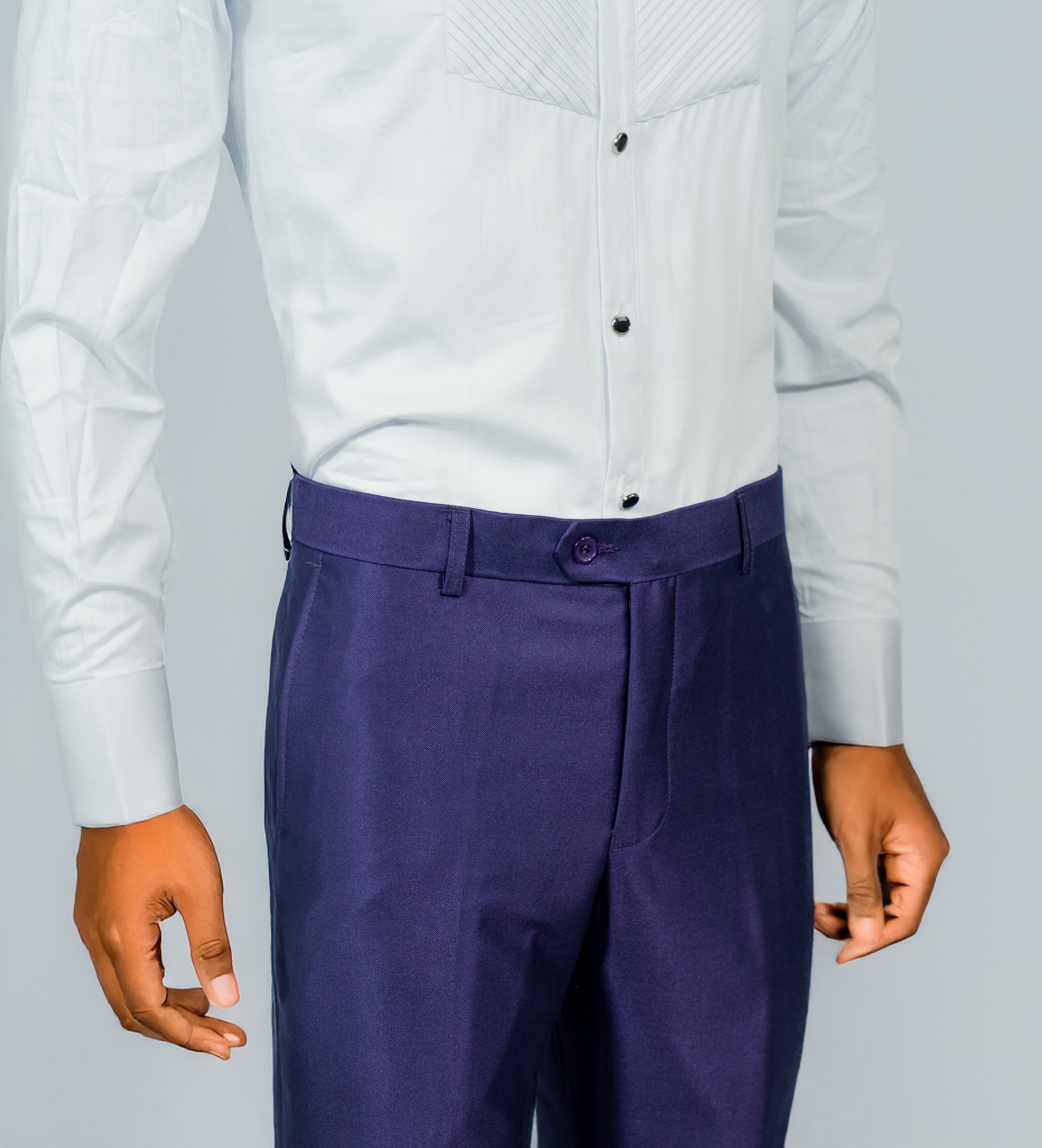 Shawl Lapel Purple Solid Tuxedo