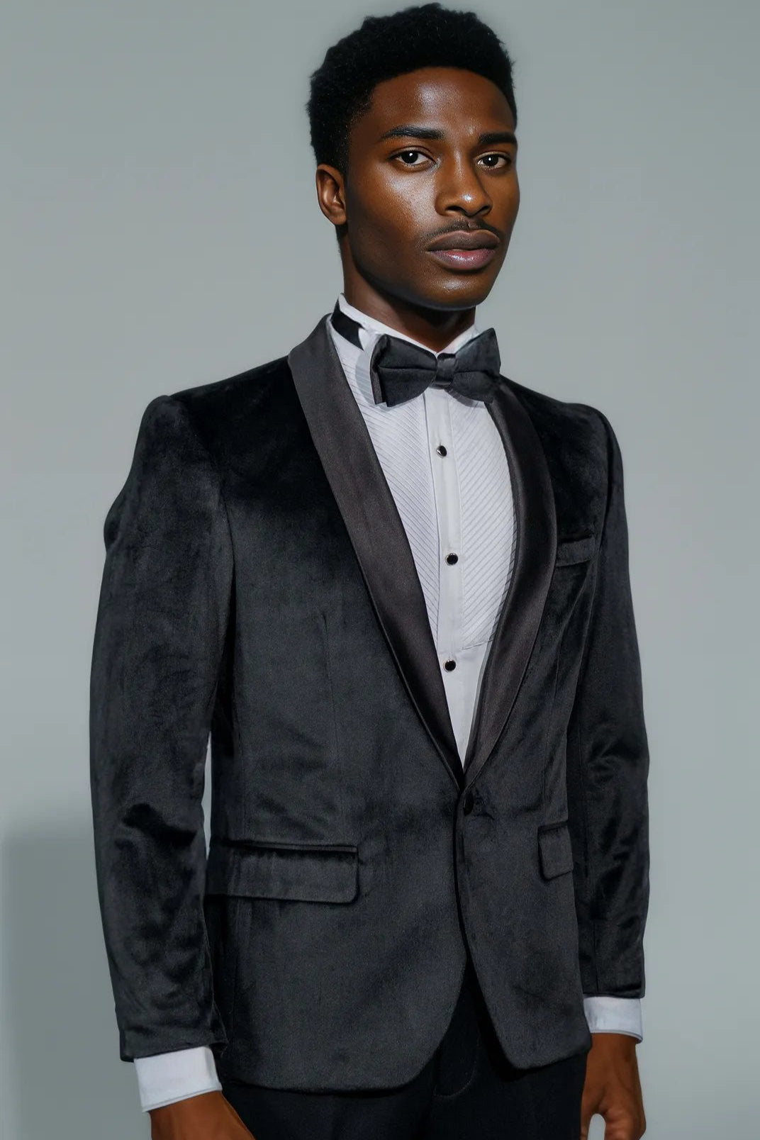 Shawl Lapel Black Velvet Tuxedo