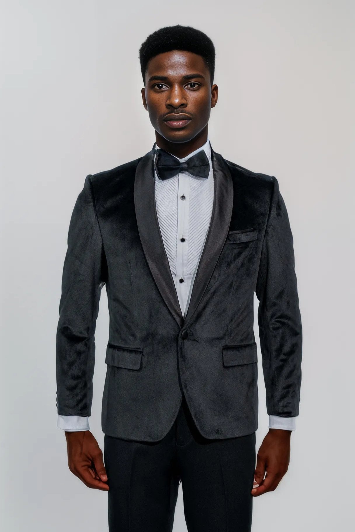 Shawl Lapel Black Velvet Tuxedo