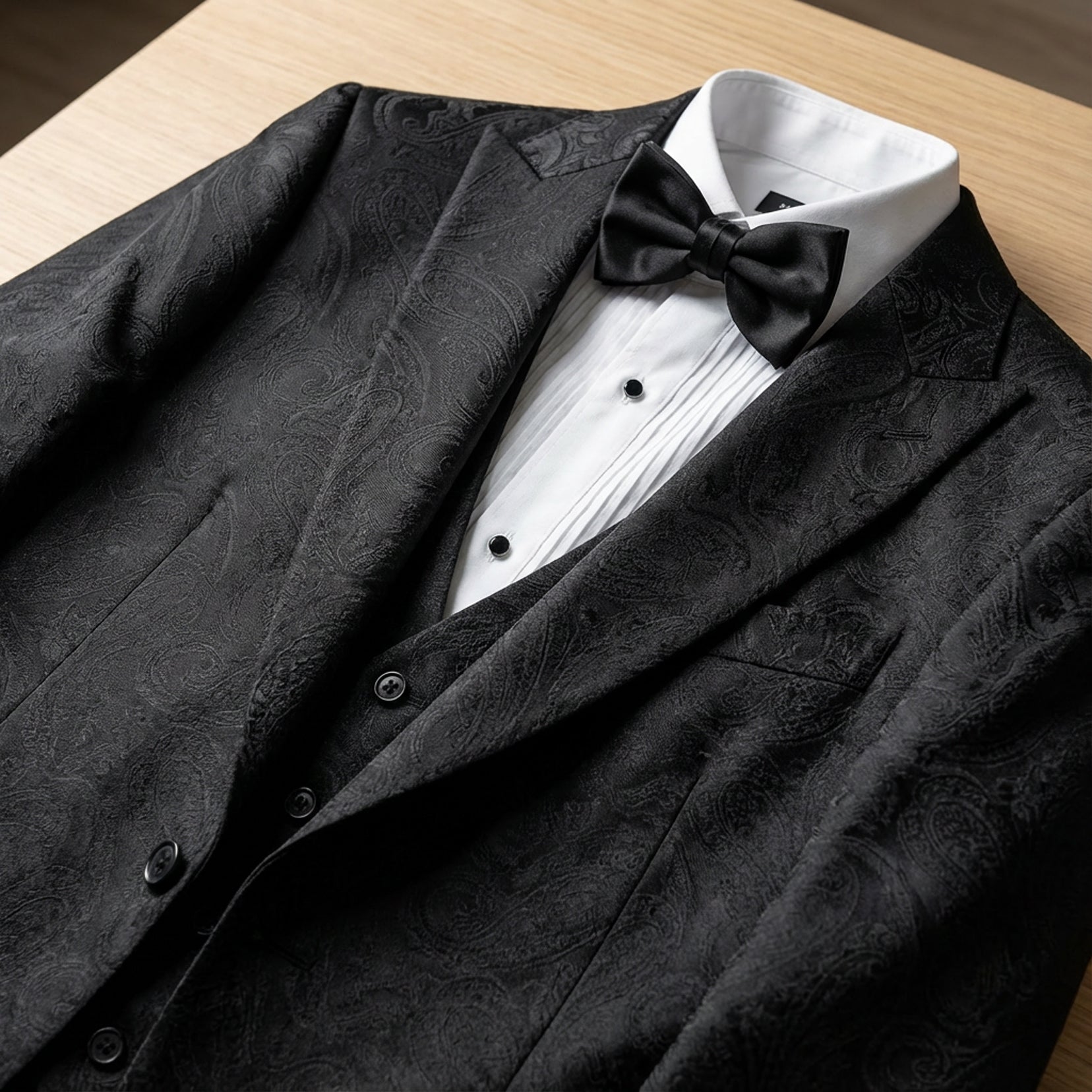 Black Velvet Paisley Suit