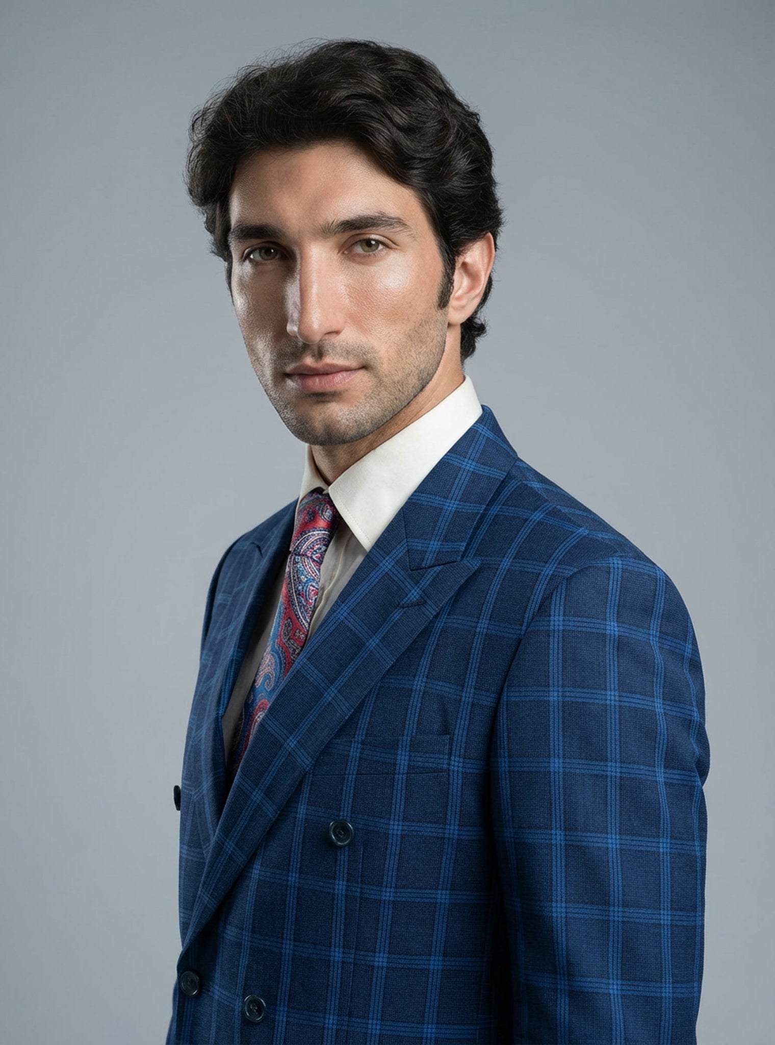Blue Plaid Suit