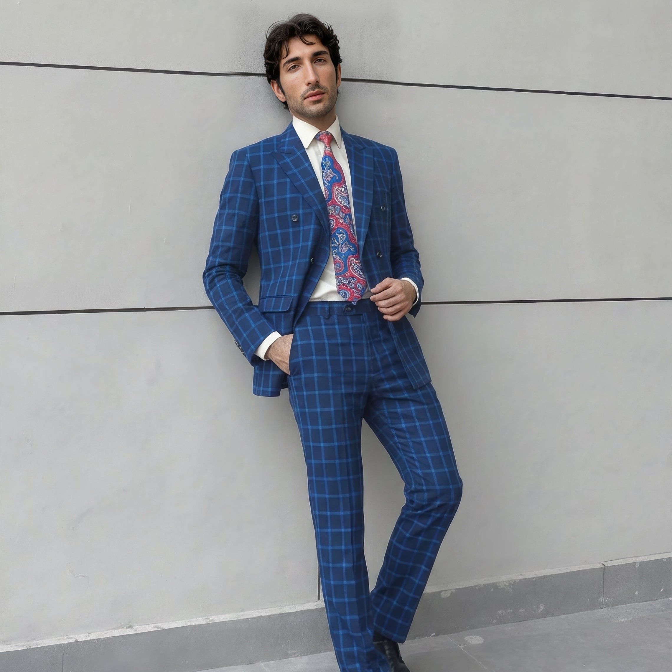 Blue Plaid Suit