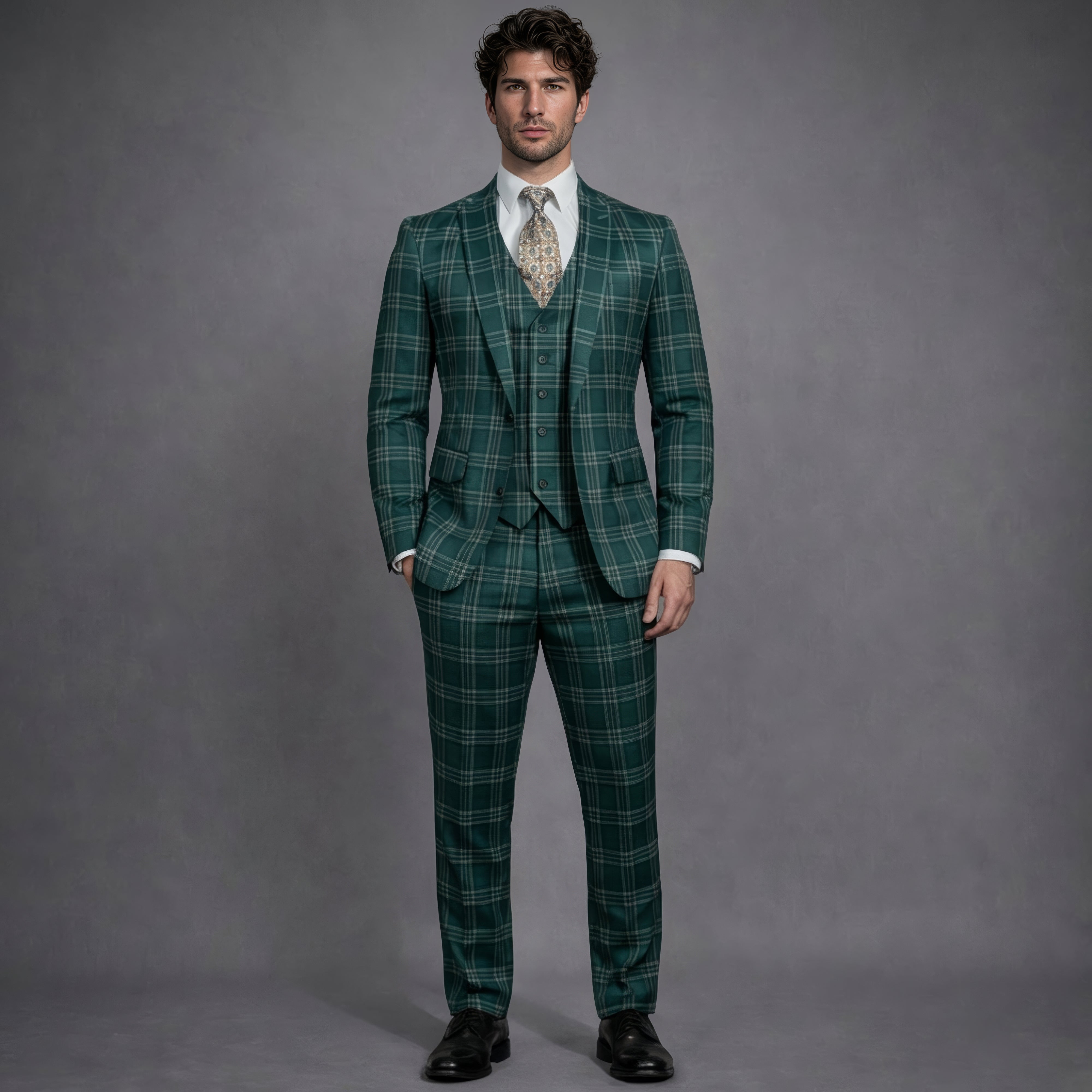 Green Plaid Suit