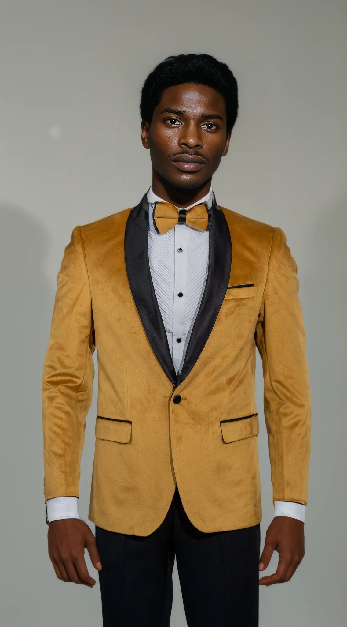 Shawl Lapel Gold Velvet Tuxedo