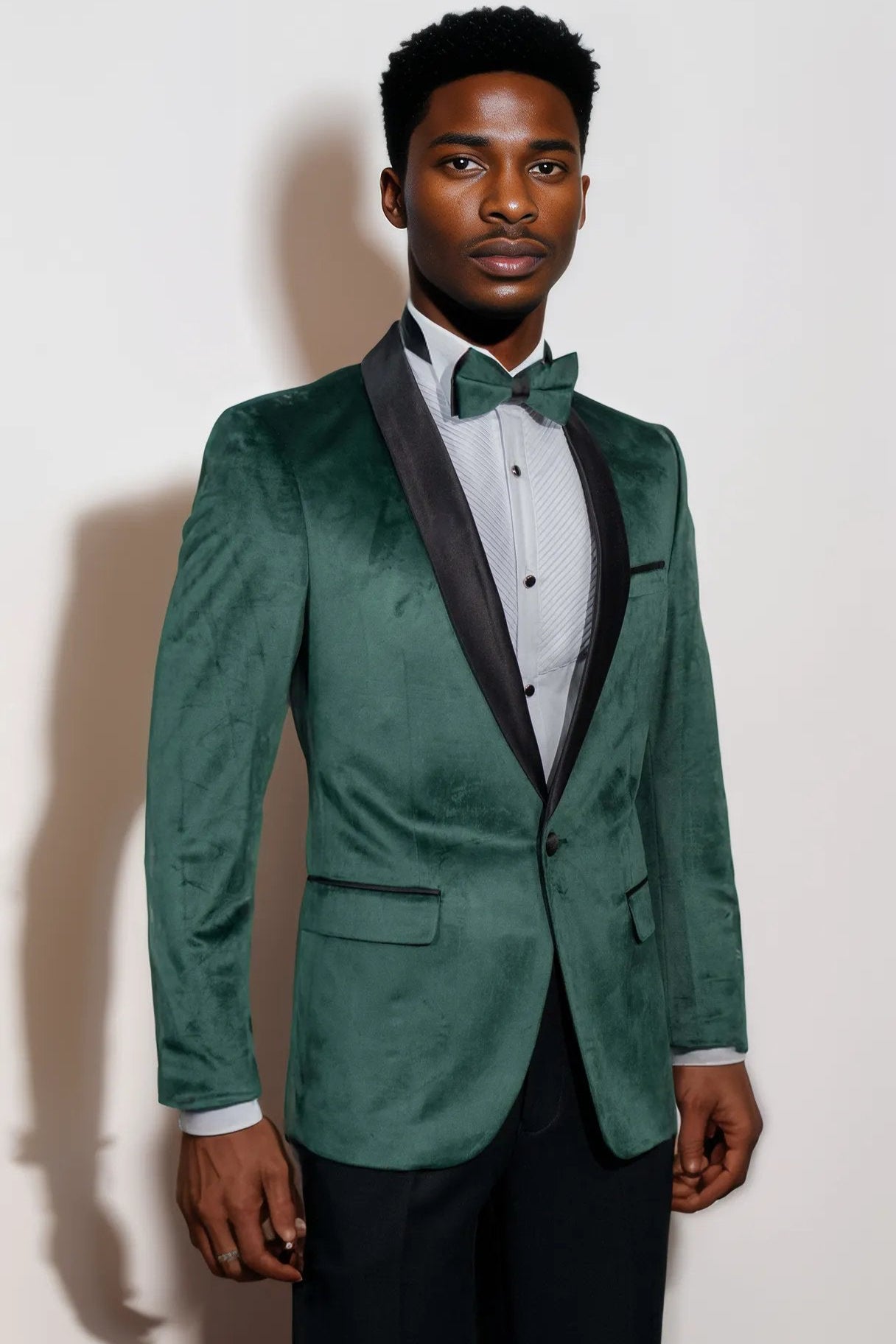 Shawl Lapel Green Velvet Tuxedo