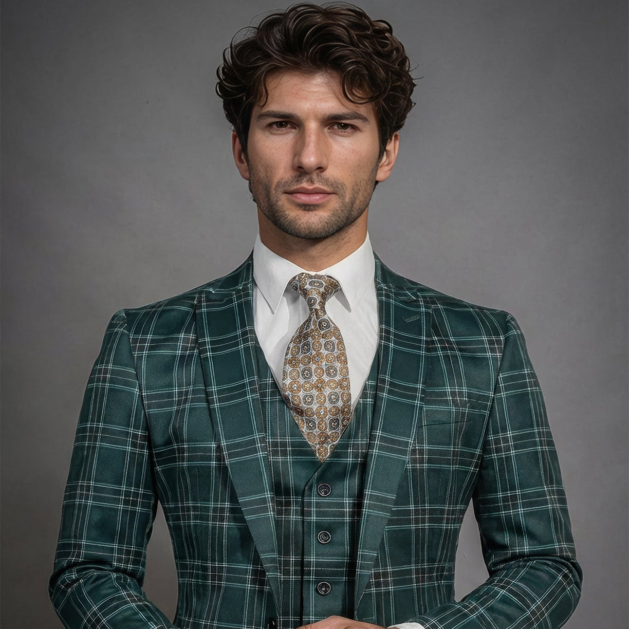 Green Plaid Suit