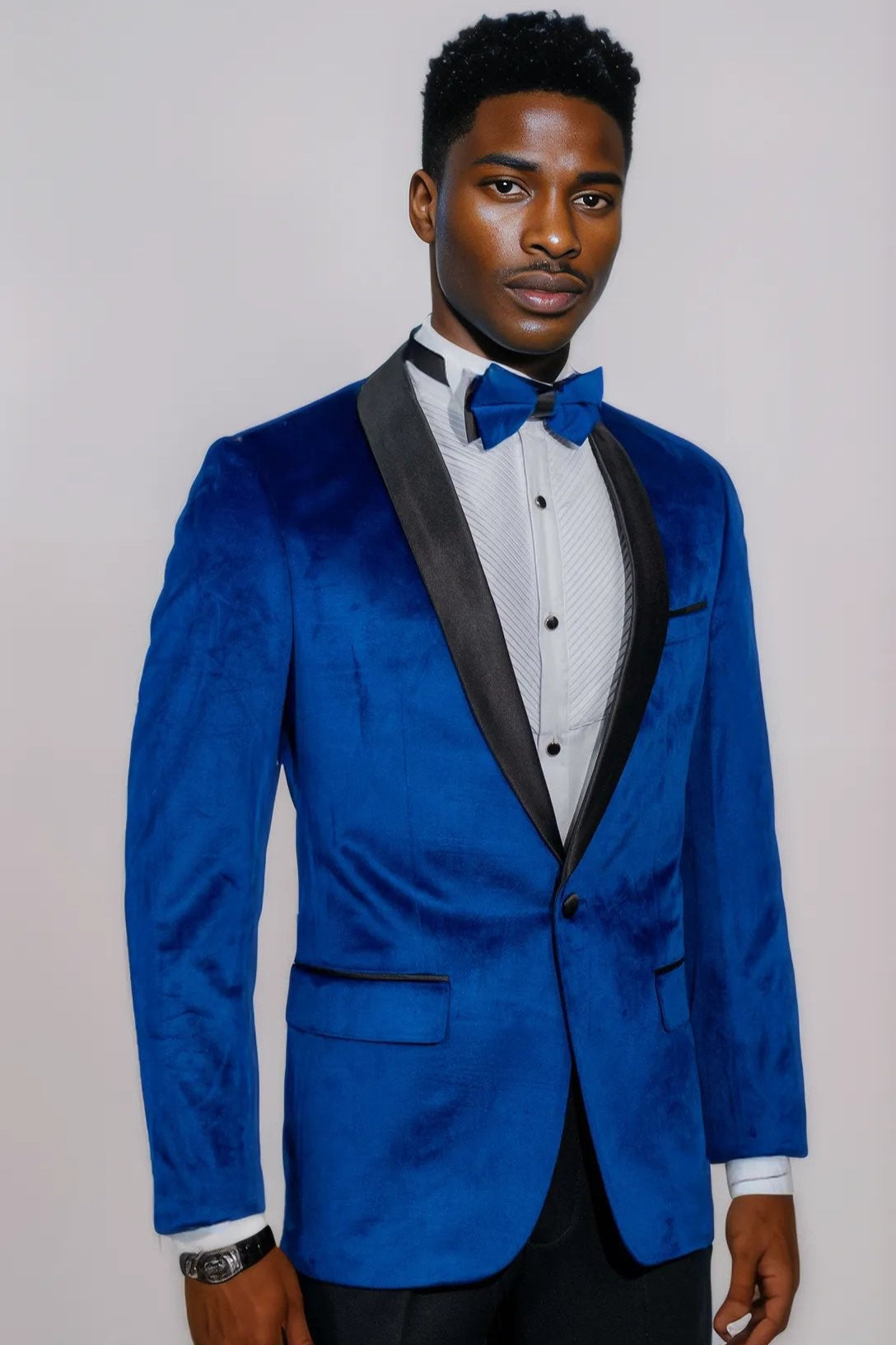 Shawl Lapel Royal Blue Velvet Tuxedo