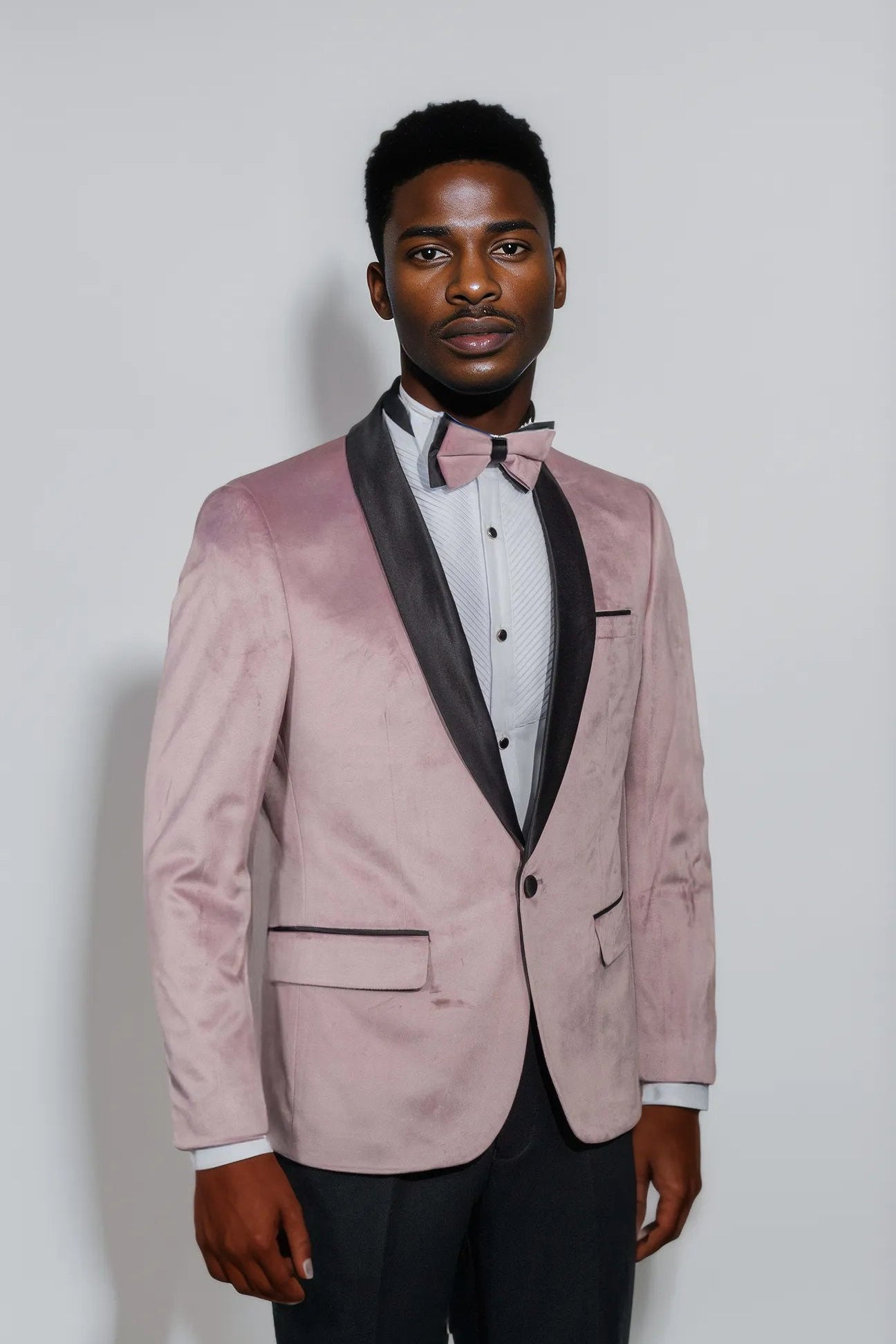 Shawl Lapel Dusty Rose Velvet Tuxedo