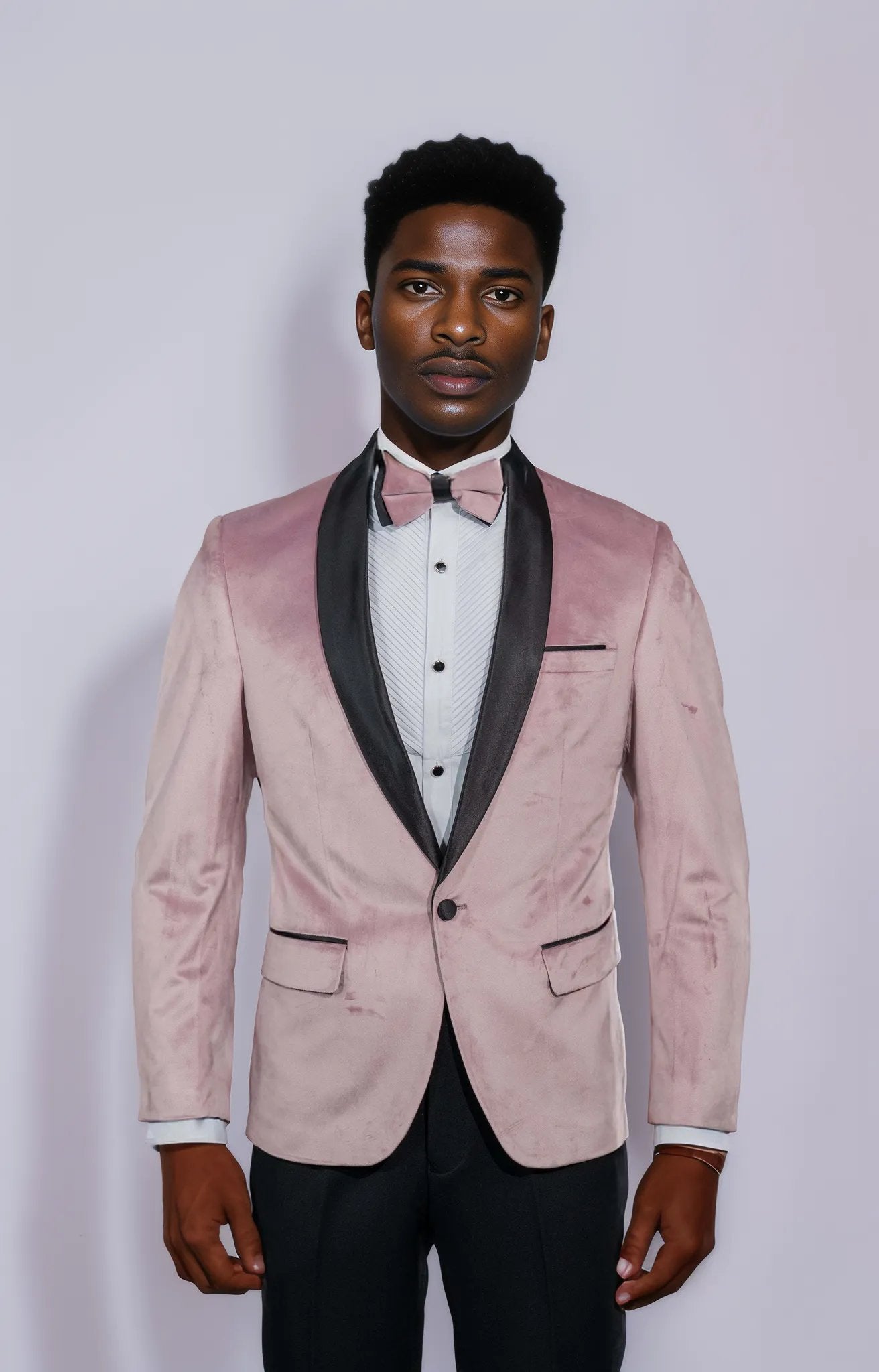 Shawl Lapel Dusty Rose Velvet Tuxedo