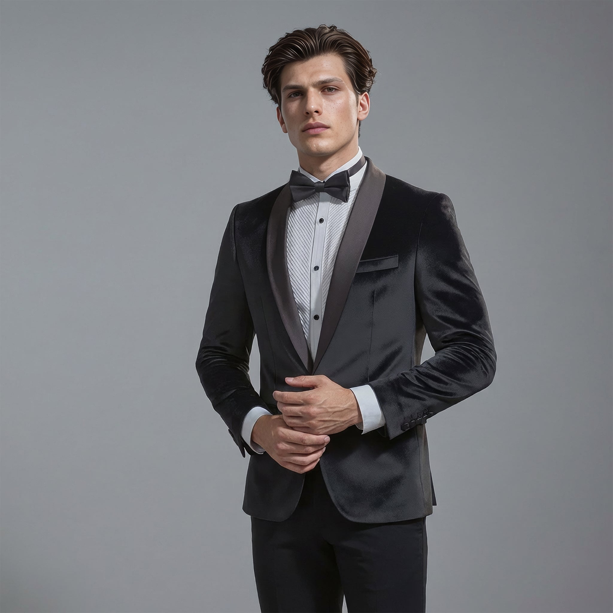 Shawl Lapel Black Velvet Tuxedo