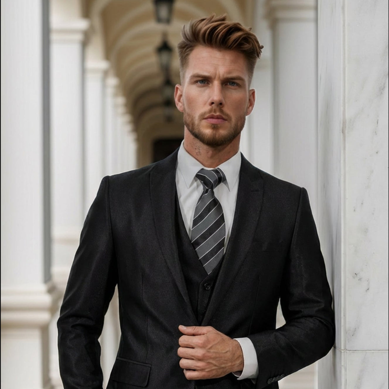 Black Shark Skin Suit