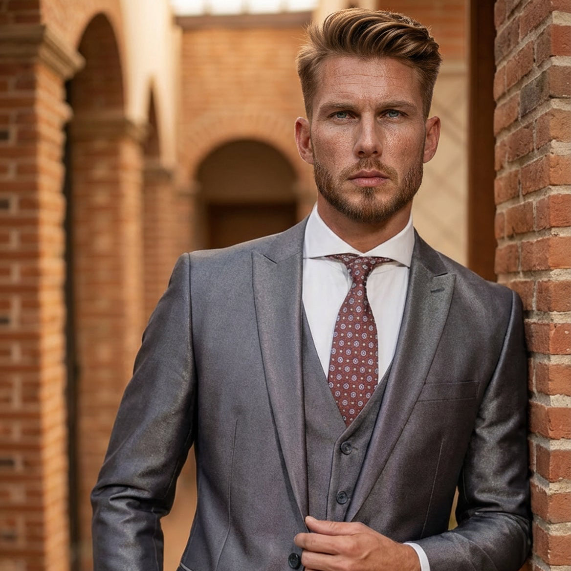 Shark Skin Charcoal Grey Suit
