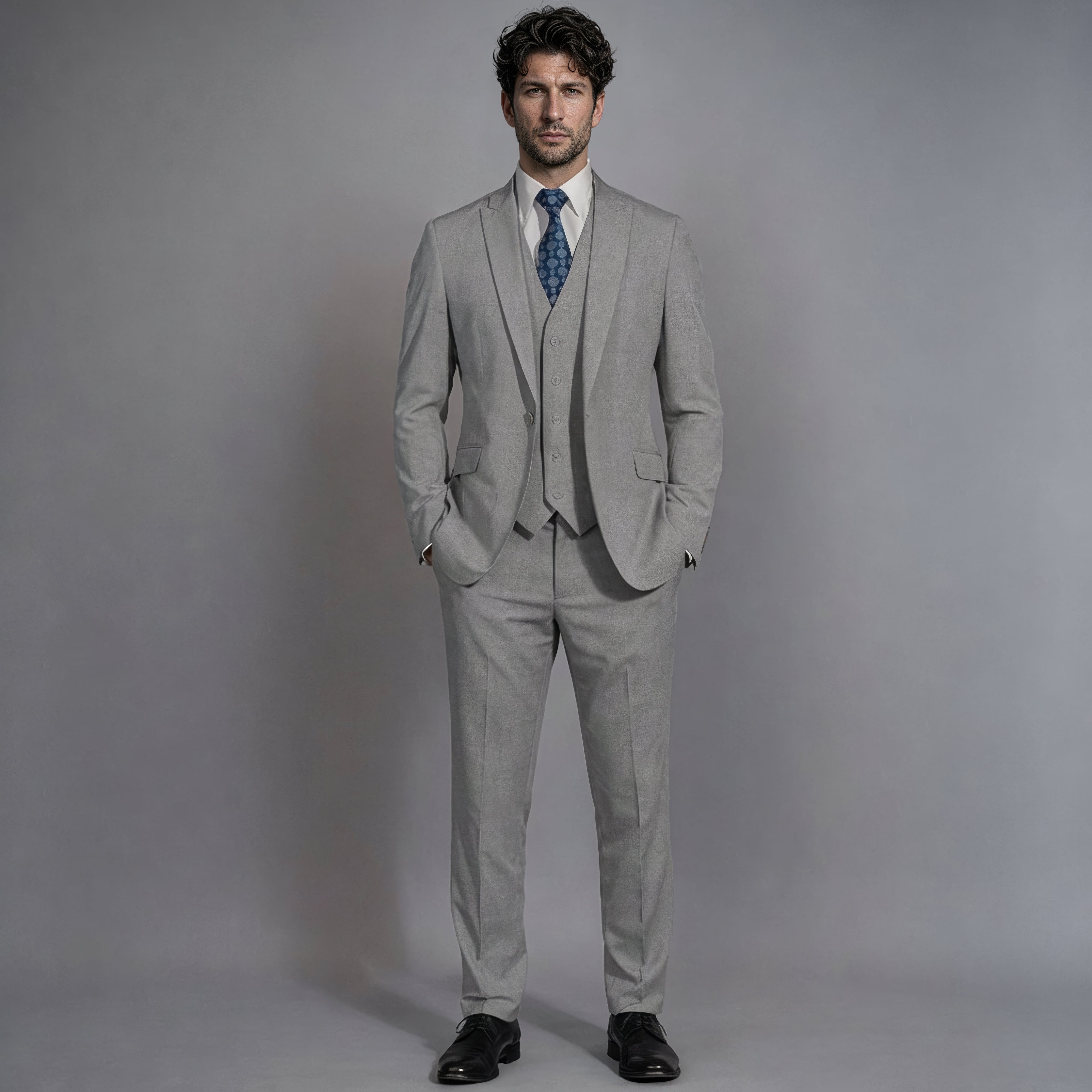Gray Plaid Suit