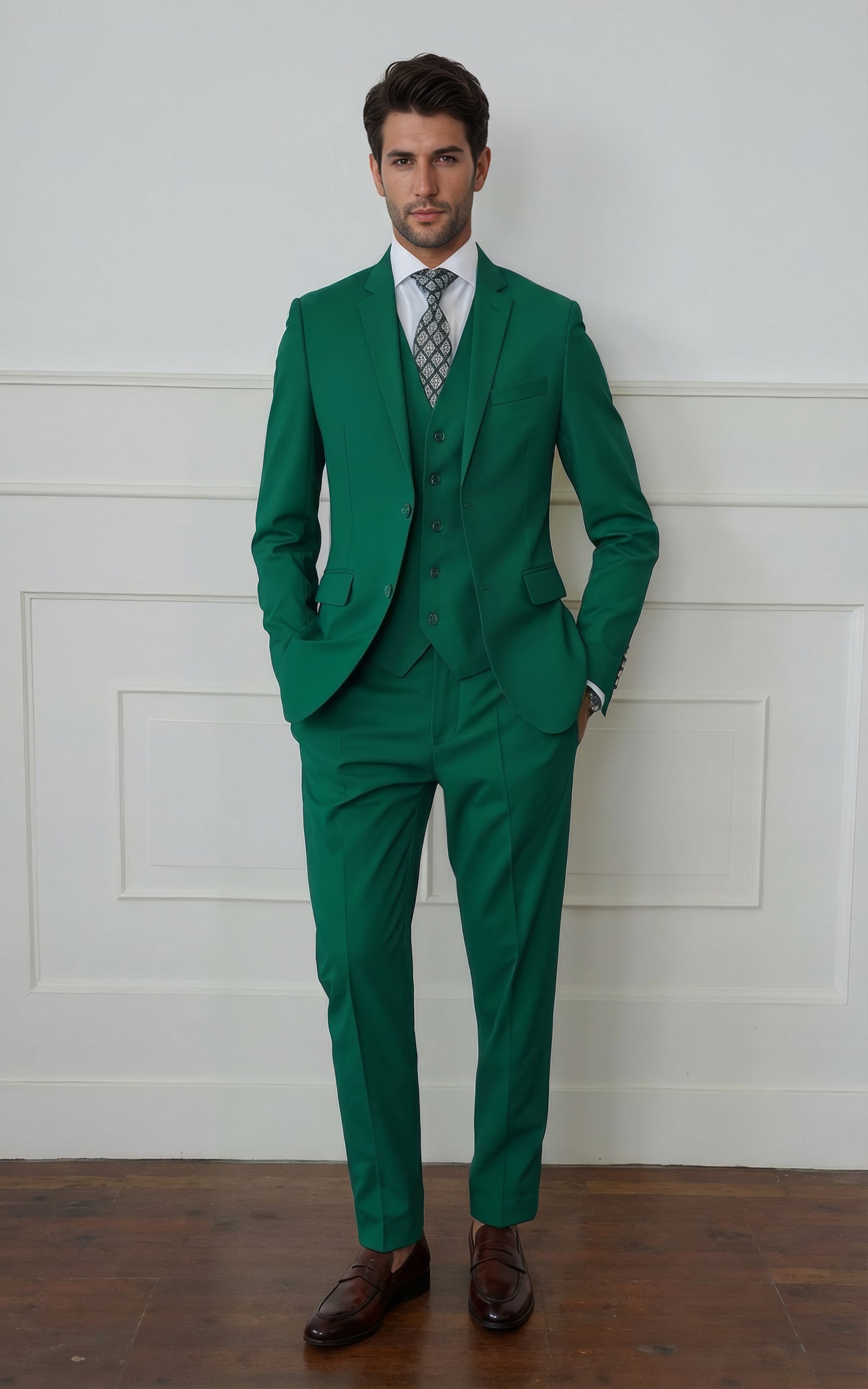 Green Solid Suit